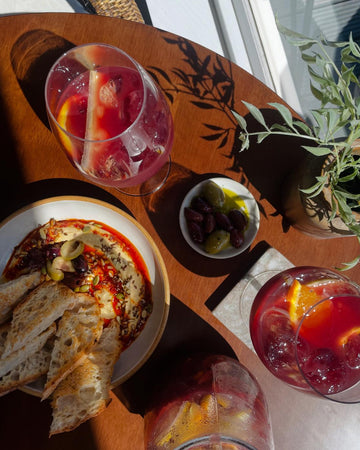 Red Wine Sangria and Vegan Tapas